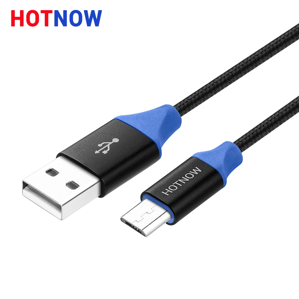HOTNOW المصغّر USB كابل 2A سريع تهمة USB كابل بيانات لسامسونج Xiaomi اللوحي الروبوت USB كابل شحن المصغّر USB كابل الشاحن