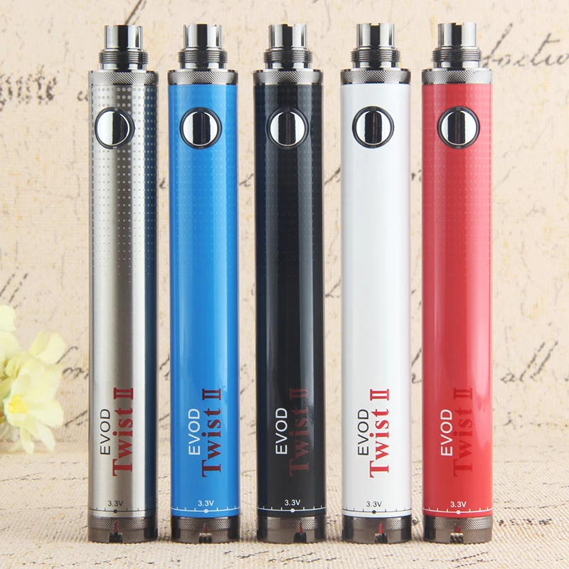 1 шт. EVOD Twist II 2 vaporizador переменное напряжение 3,3 V~ 4,8 V vape мод электронная сигарета vape для электронной сигареты EGO 510 Атомайзер