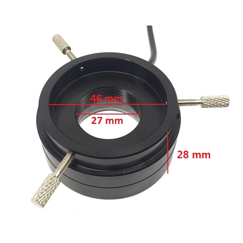 40 LED Adjustable Ring Light Source Diameter 27 mm Industrial Vision Lamp for Monocular Video Microscope Supplement Illumination