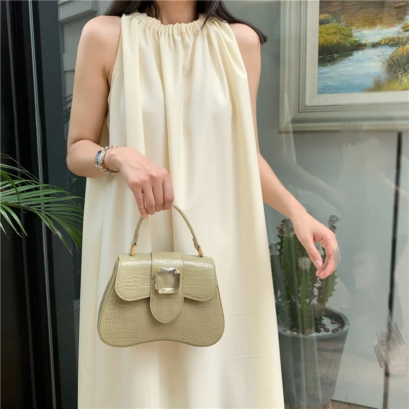 

Luxury Rhinestone Crocodile Small Flap Bags Diamond Alligator Handbags Crossbody Bags for Women Ladies Handbags Clutch Purse