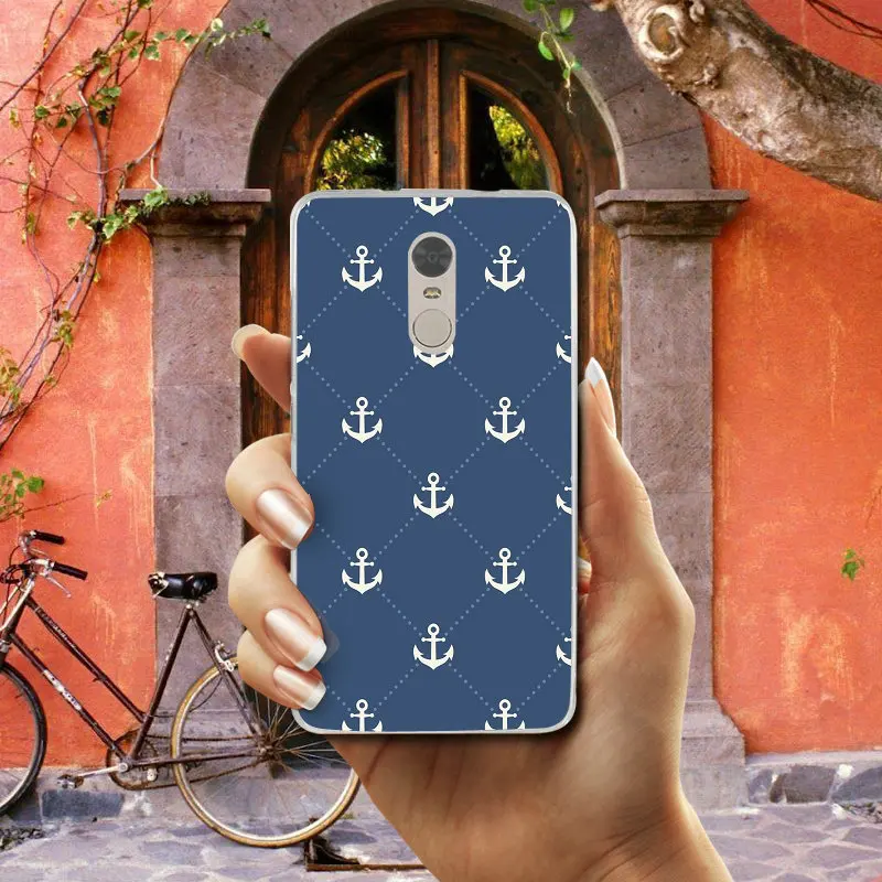 Чехол для телефона с мультяшным якорем моряком Xiaomi Redmi Mi Note 2 3S 4X 4A 6 5 5S 5A 8 A1 Pro Plus Max