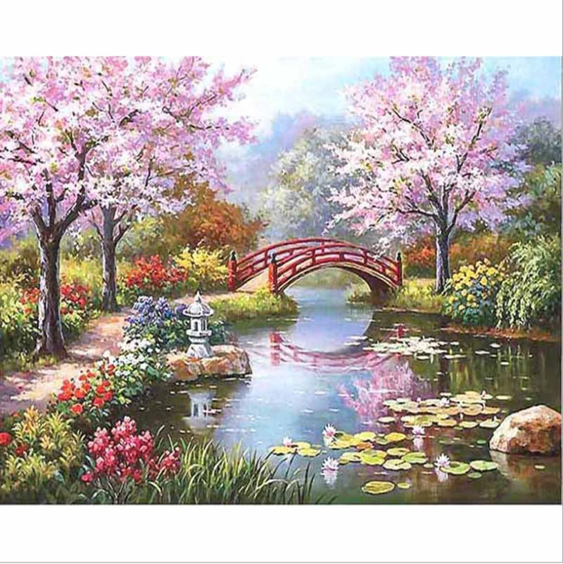 Fairyland Romantic DIY Painting By Numbers Canvas Home Decor Handpainted Wall Art Picture Wedding Decoration | Дом и сад