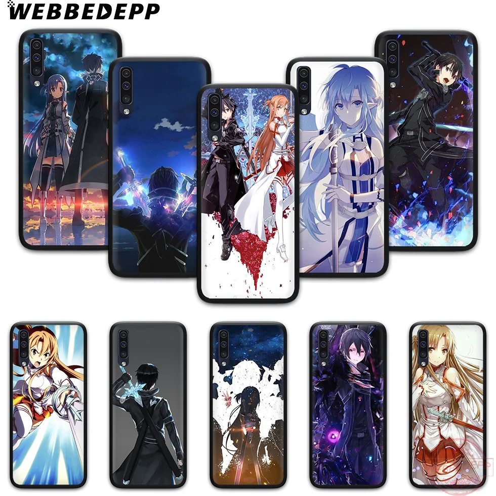 WEBBEDEPP SAO аниме мягкий чехол для телефона с изображением цветов Samsung A10S A6 7 8 9 A10 20 A40