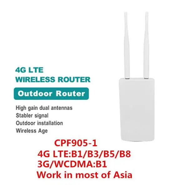 KuWFi открытый роутер с широким покрытием 150 Мбит/с 4G маршрутизаторы LTE всепогодный Wifi усилитель Wifi внешний усилитель расширитель для ip-камеры - Цвет: CPF905-1