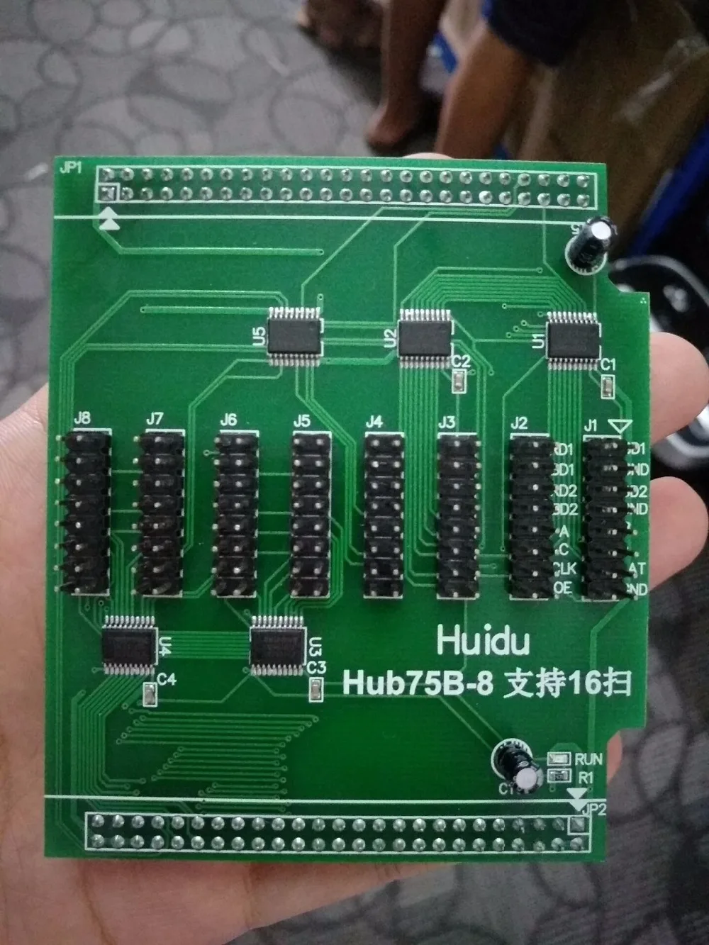 

HUIDU RGB Full Color LED Screen Module Controller HD c10,c30,A30 ,R500 adapter ONLY HUB75B-8 adapter LED only support 1-16 Scan