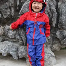 Комплекты детской одежды из 2 предметов для мальчиков Детский костюм на Хэллоуин костюмы Человека-паука для мальчиков Костюмы супергероев для выступлений. YL46B