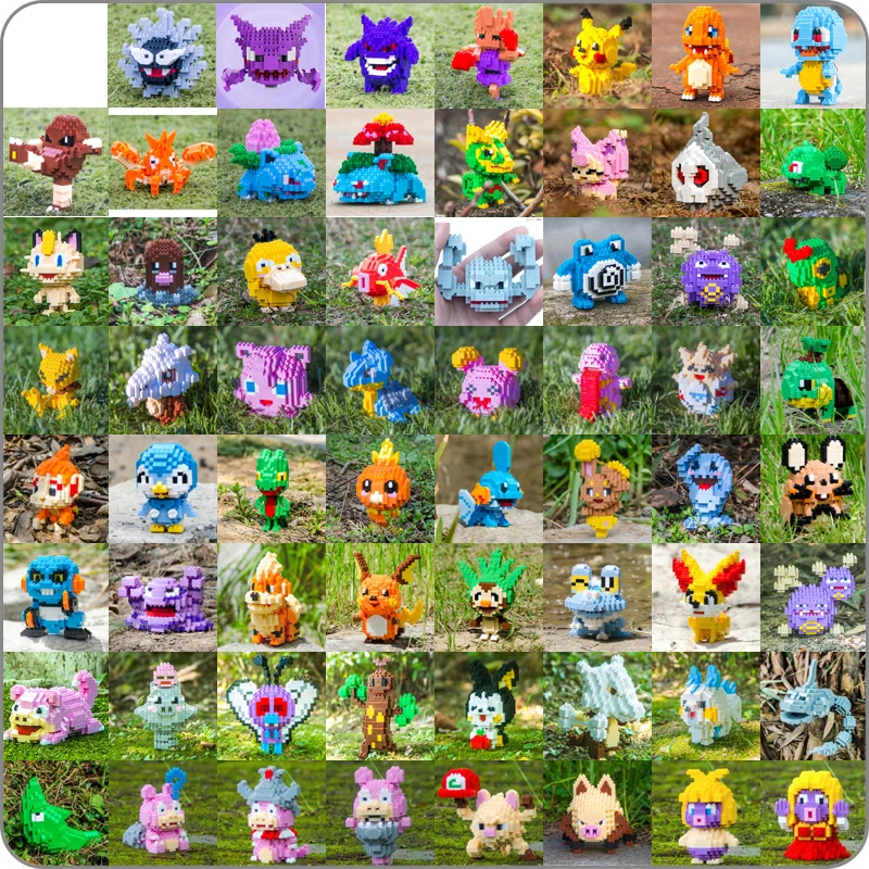 SC Pocket Monster Tepig Pig Oshawott Snivy змейка животное мини здание алмаз маленькие блоки кирпичи игрушки для детей новые в сумки