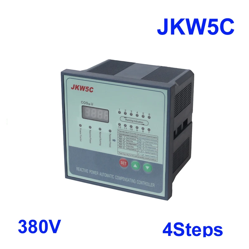 JKW5C JKL5C коэффициент мощности 380 v 4 шага реактивной мощности Автоматическая компенсация контроллер конденсатор с алюминиевой крышкой для 50/60 HZ