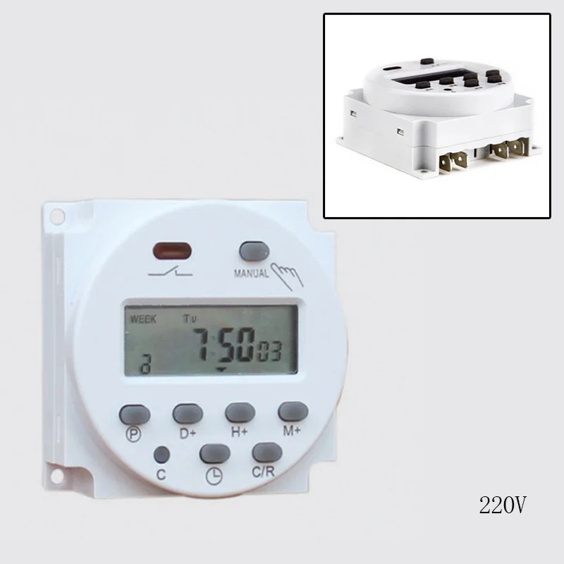 High Quality CN101A 12V 24V 110V 240V Digital LCD Power Timer Programmable Time Switch Alarm Clock Light Timer Switch New