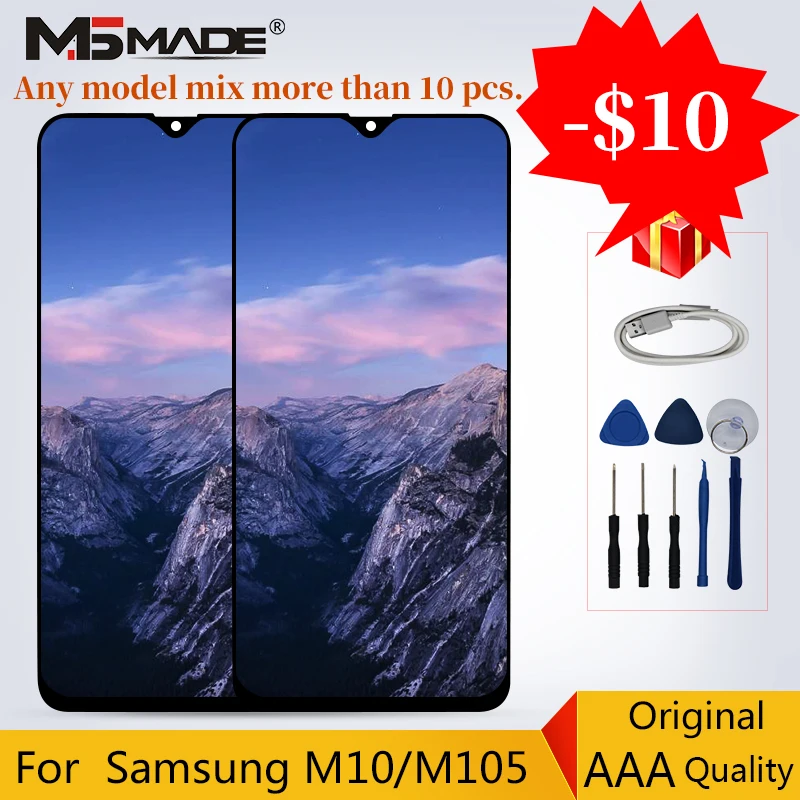 

100% Original For Samsung Galaxy M10 2019 SM-105 M105F M105DS LCD Touch Screen Digitizer Display Replacement Assembly Parts