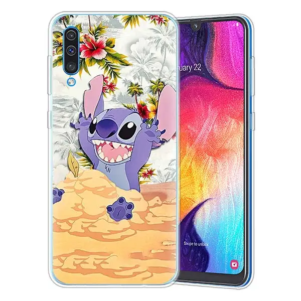Cartoon Cute Stich Silicone Case for Samsung Galaxy A71 A51 A90 5G A50 A70 A40 A20e A10 A30 A80 A8 Plus A7 A9 Cover - Цвет: 02