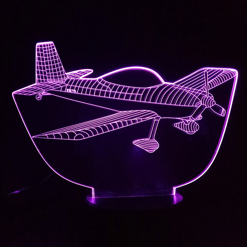 3D воздуха плотная лампа с самолетом красочные изменить дистанционного Touch Usb светодиодный ночник домашний декор креативный подарок