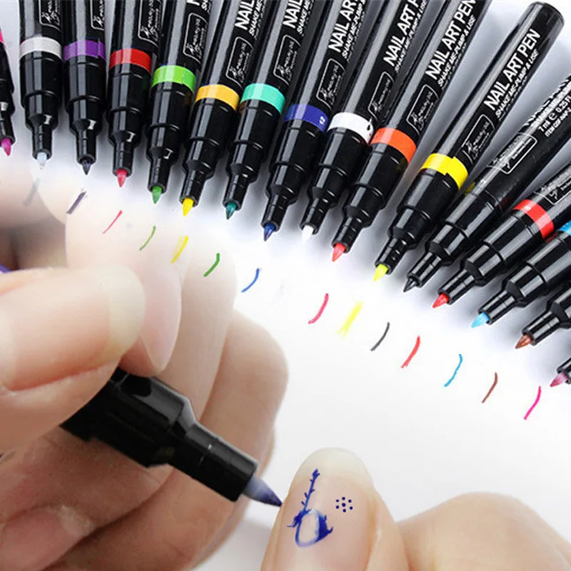 Buy 16 Colors Nail Art Painting Pens Set Professional