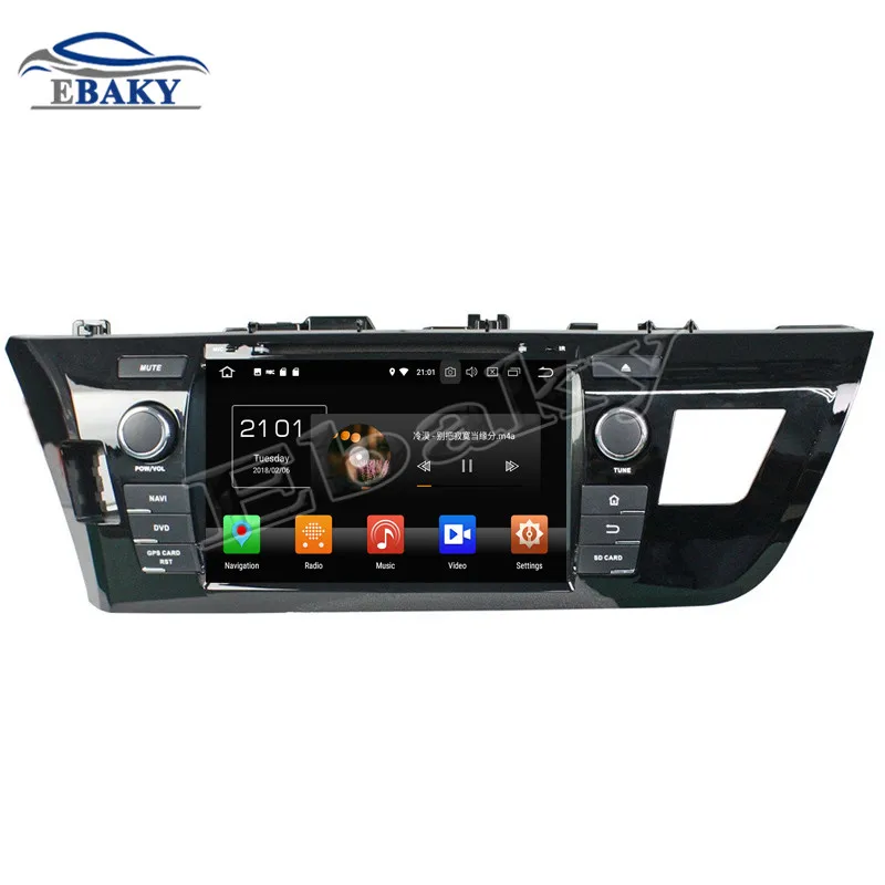 Best NaviTopia 8inch 4GB RAM 64GB ROM Octa Core Android 9.0 Car Radio Player For Toyota LEVIN 2014 with Mirror Link/GPS Navigation 4