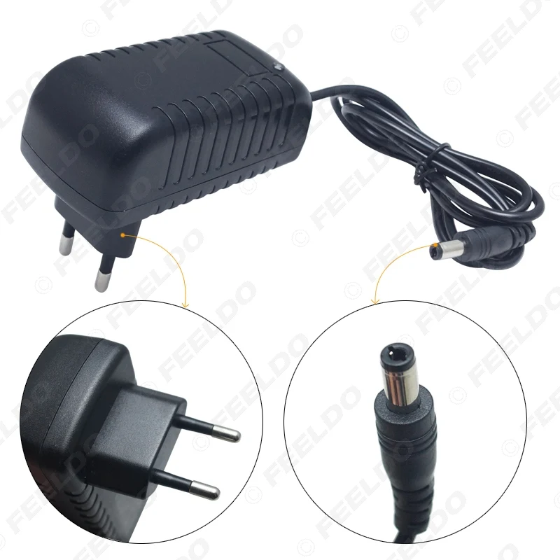 FEELDO 1 шт. адаптер питания для дома/помещения AC110V ~ 240В до DC12V/2A с разъемом 5 мм/2 мм