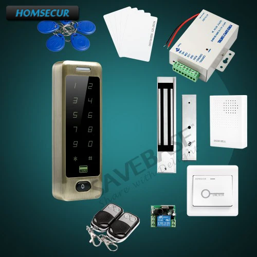 

HOMSECUR Waterproof Metal Case Access Control RFID Reader System+Waterproof Magnetic Lock