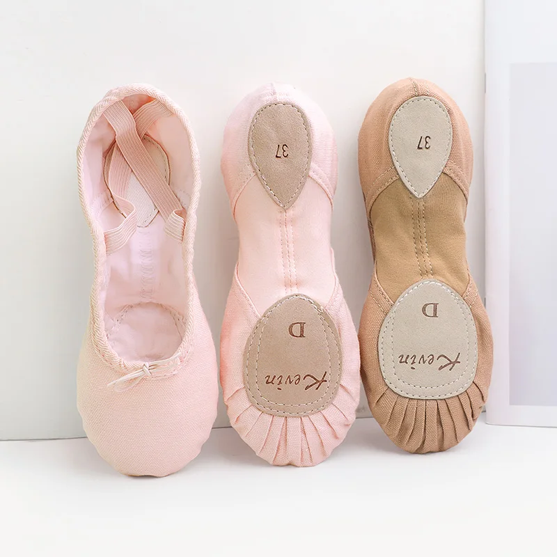 Canvas Ballet Dance Slippers High Quality Stretch Fabric Splice Ballet Dance Shoes Girls Cow Leather Ballet Slippers Canvas Ballet Dance Slippers High Quality Stretch Fabric Splice Ballet Dance Shoes Girls Cow Leather Ballet Slippers
