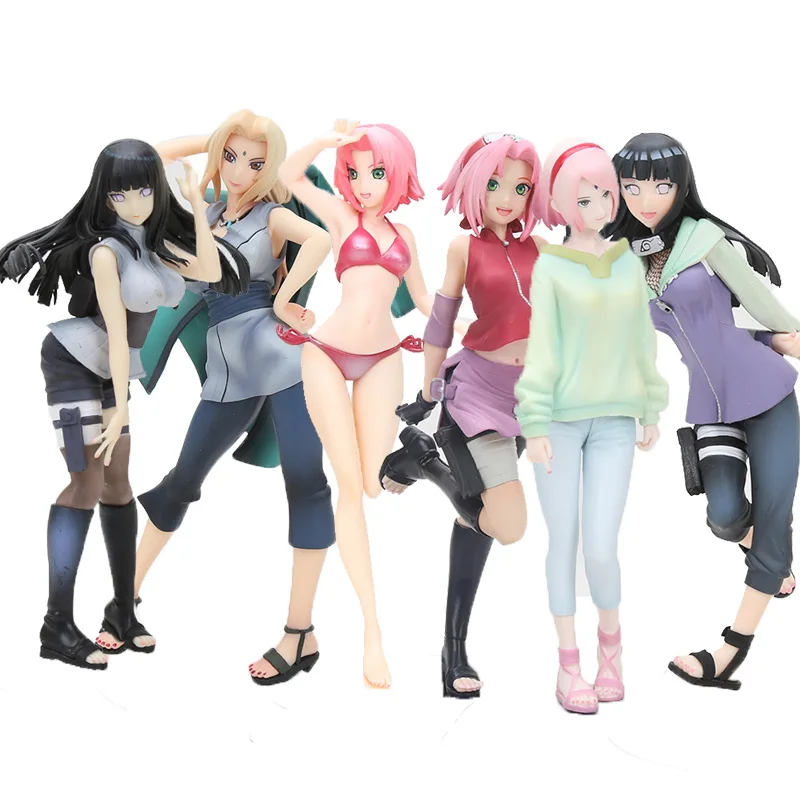 

Anime Naruto Girls Figure Toy Naruto Tsunade Hyuuga Hinata Sakura Haruno Action Figure PVC New Collection figures toys