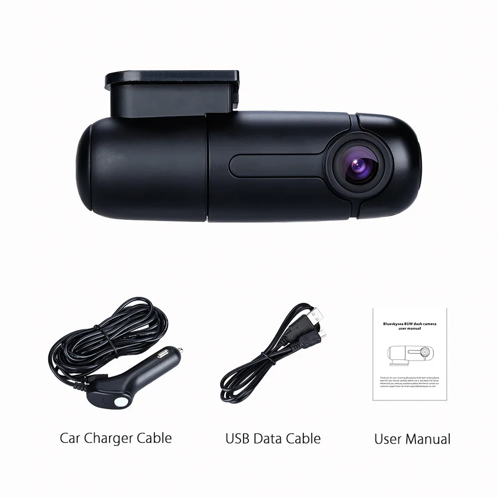 

Blueskysea Mini WiFi Car Camera DVR Camera 360 Degree MP4 Rotate Capacitor G-Sensor 1080P Novatek GM8135S Car Dash Camera