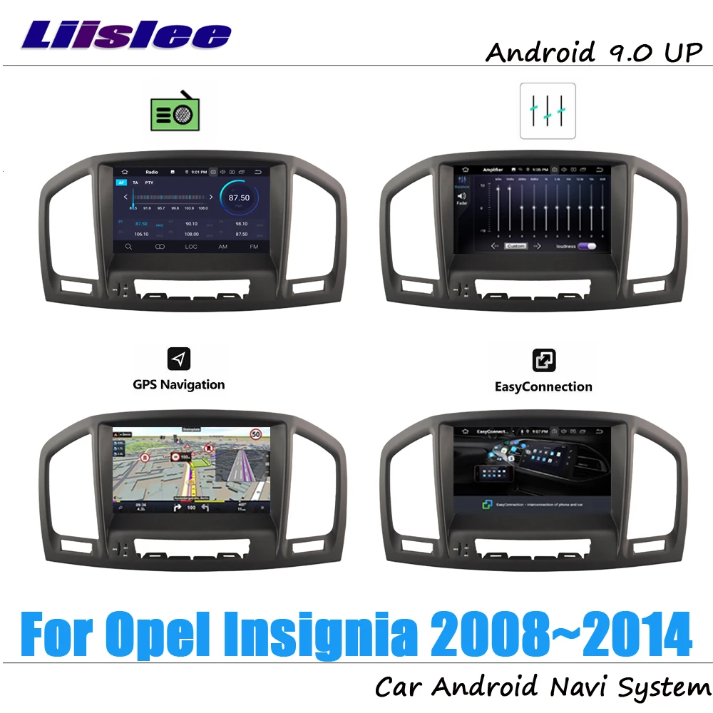 Top Liislee Android 9 4+32G For Opel Insignia 2008~2014 Stereo Car Video Carplay GPS Navi Map Navigation System Multimedia 2