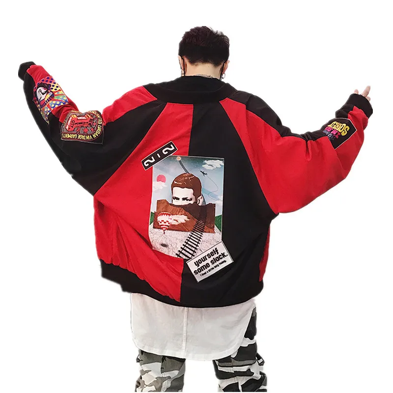 

S-XXL!Spring and summer cartoon printing men's ultra-loose jacket style youth hip-hop couple models sun protection clothing j