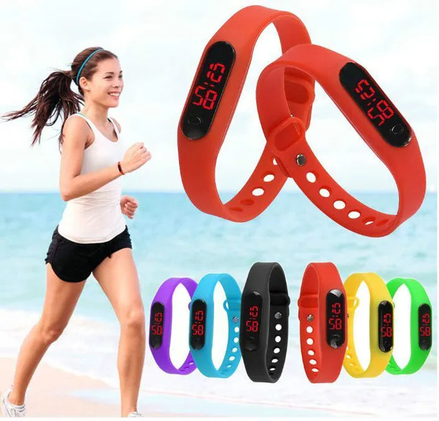 Reloj Mujeres Women LED Digital Silicone Date Kids font b Watch b font Adjustable length Outdoors