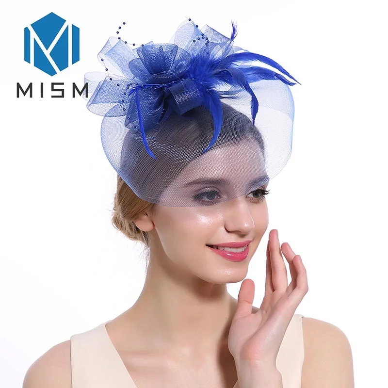 M MISM Новые коктейльные заколки для волос для женщин, аксессуары для волос, головной убор, заколка, перья, цветы, украшение, вечерние головные уборы