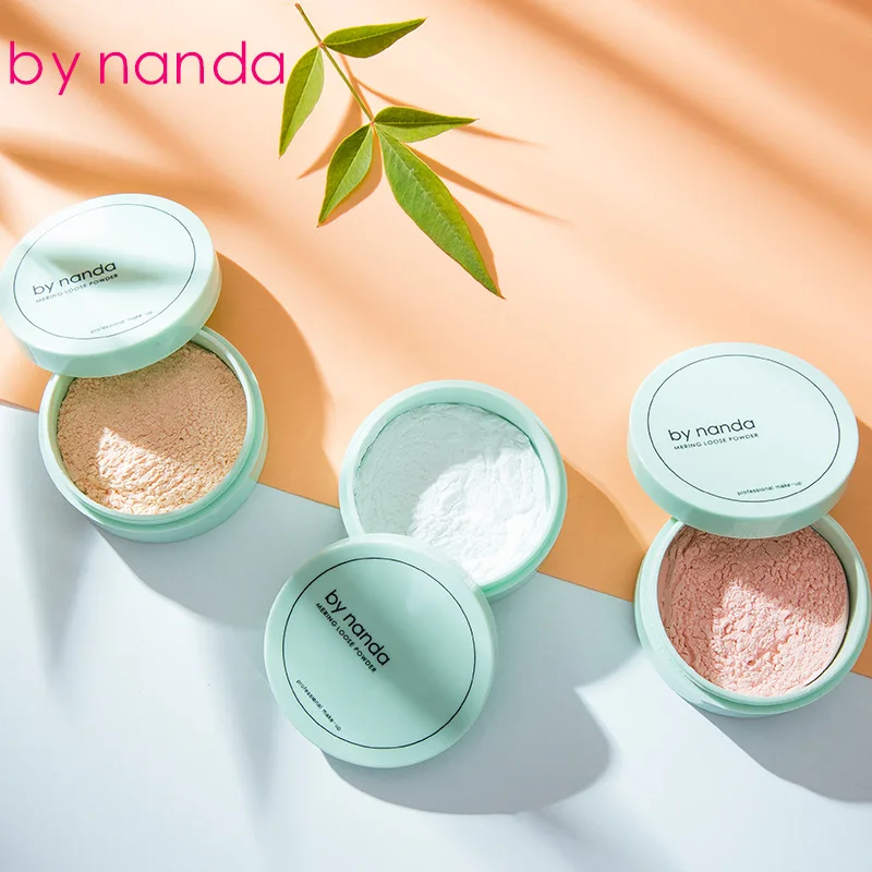 

BY NANDA 3 Color Translucent Pressed Powder With Puff Smooth Face Makeup Foundation Waterproof Loose Powder
