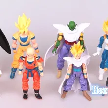 8 шт./компл. суставы деятельности Dragon Ball Z Супер Саян Гоку сон Gokou плавки Chiao-tzu Piccolo Freeza ПВХ фигурка модель игрушки
