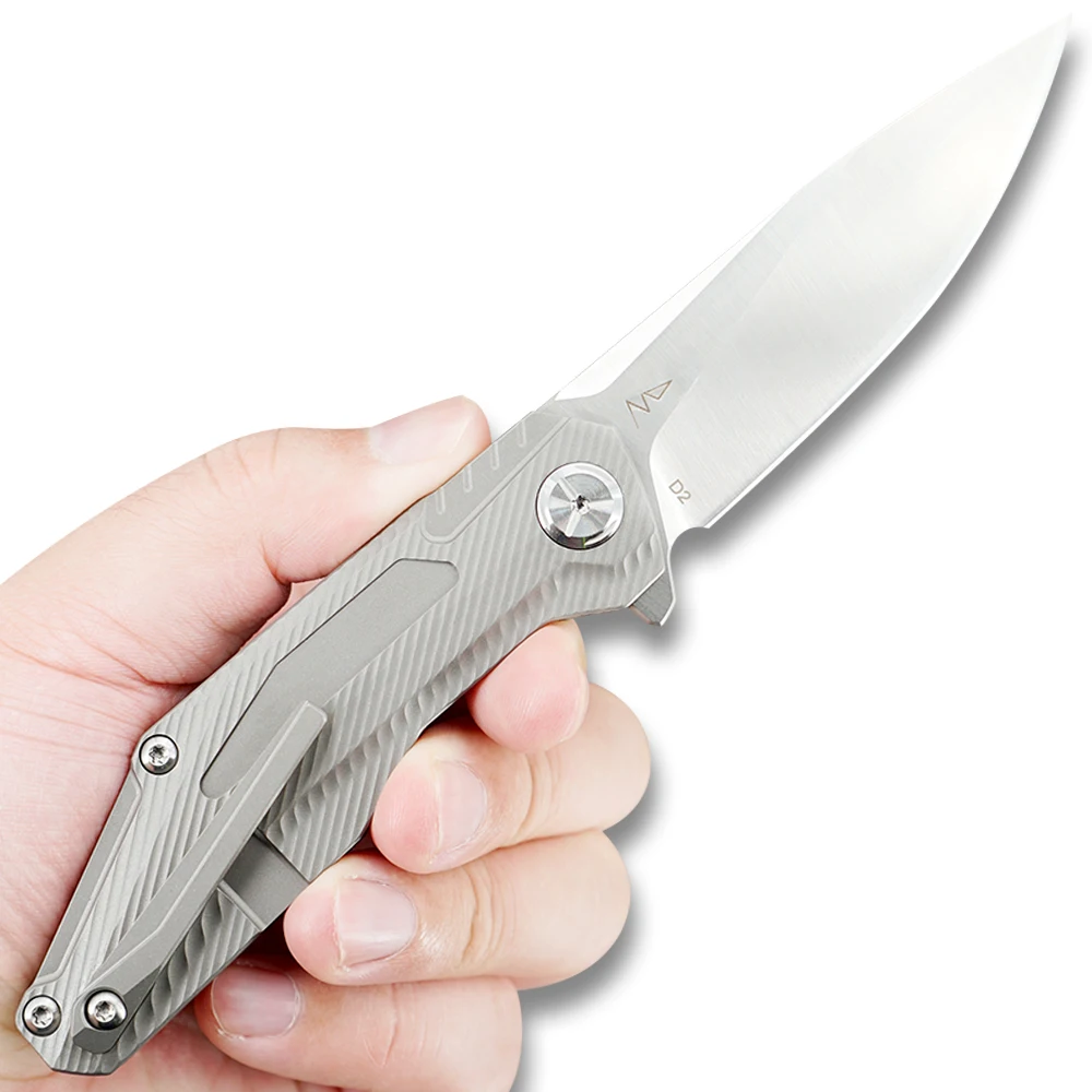 TWOSUN d2 лезвие складной карманный нож тактические ножи Походный нож охотничий открытый инструмент EDC титановые подшипники быстро открывающиеся TS57