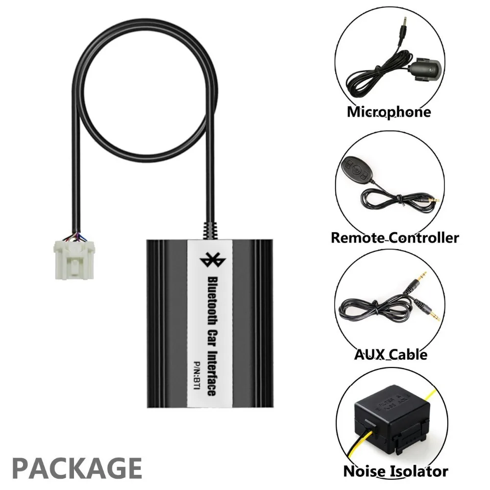 

APPS2Car Bluetooth Hands Free Adaptor Car Integrated USB AUX Jack Interface for Mazda 323 1999-2003, BT-50 2008-2011