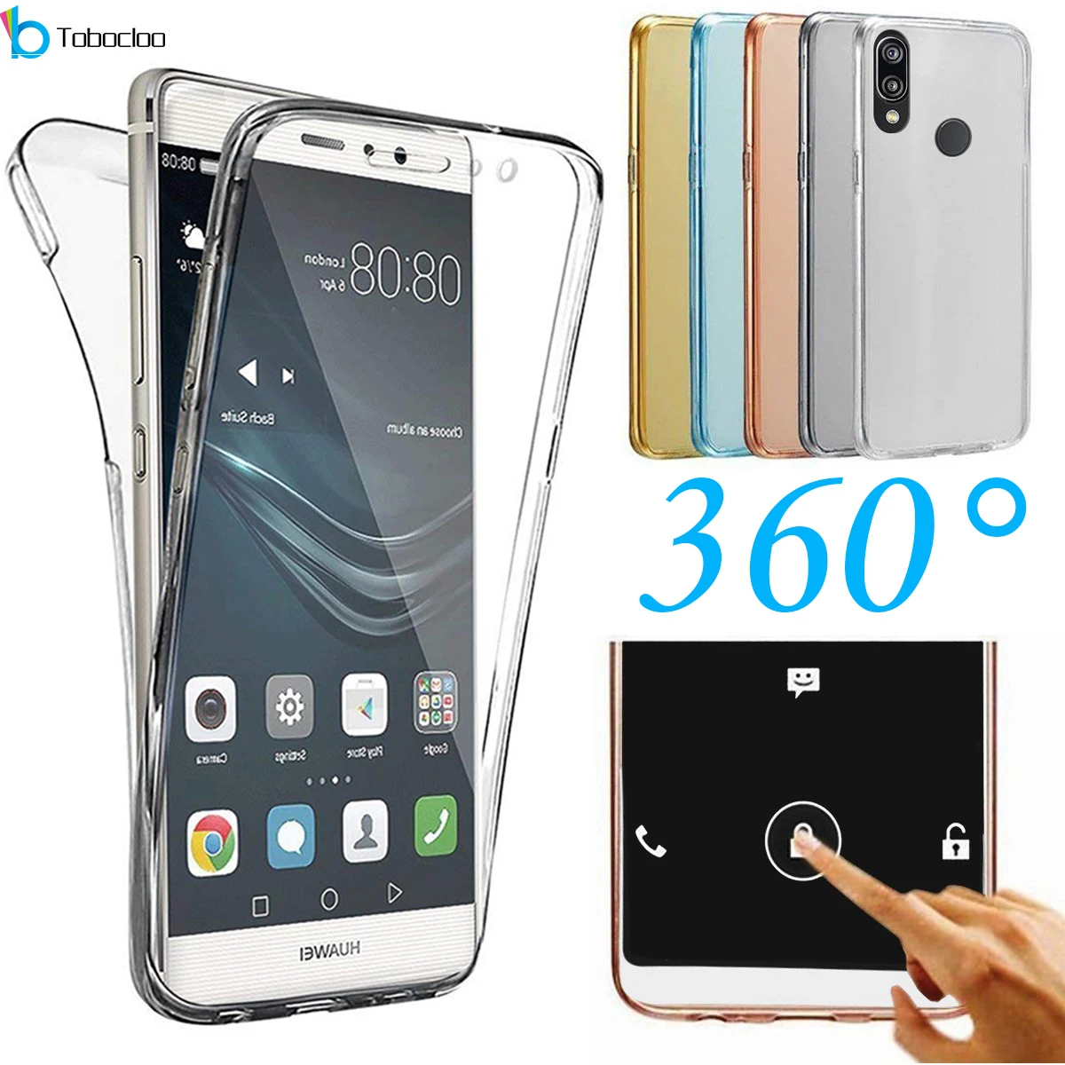 360 Full Body Case for Huawei P30 Pro P20 P10 P9 Lite P8 Mate 10 20 Nova 3E 4E 2i P Smart 2019 Silicone Soft Phone Cove |