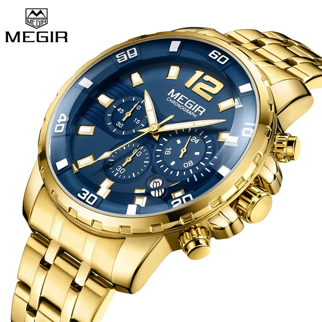 blue dial sports watch