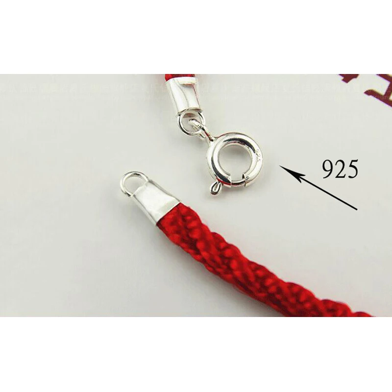 La MaxZa 925 пробы серебряный маленький колокольчик браслеты для женщин классические браслеты из красной веревки с красной нитью