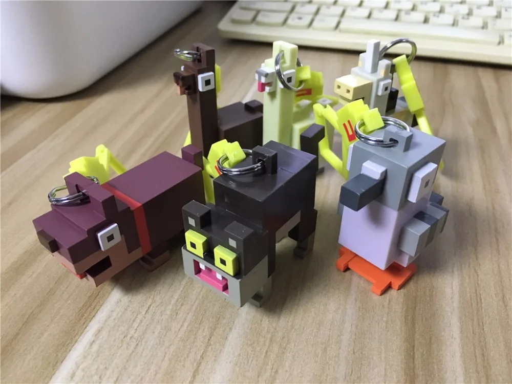 

TT03-- Crossy Road Collector Clips 3" Key Chain Toy Figures Different Characters Loose