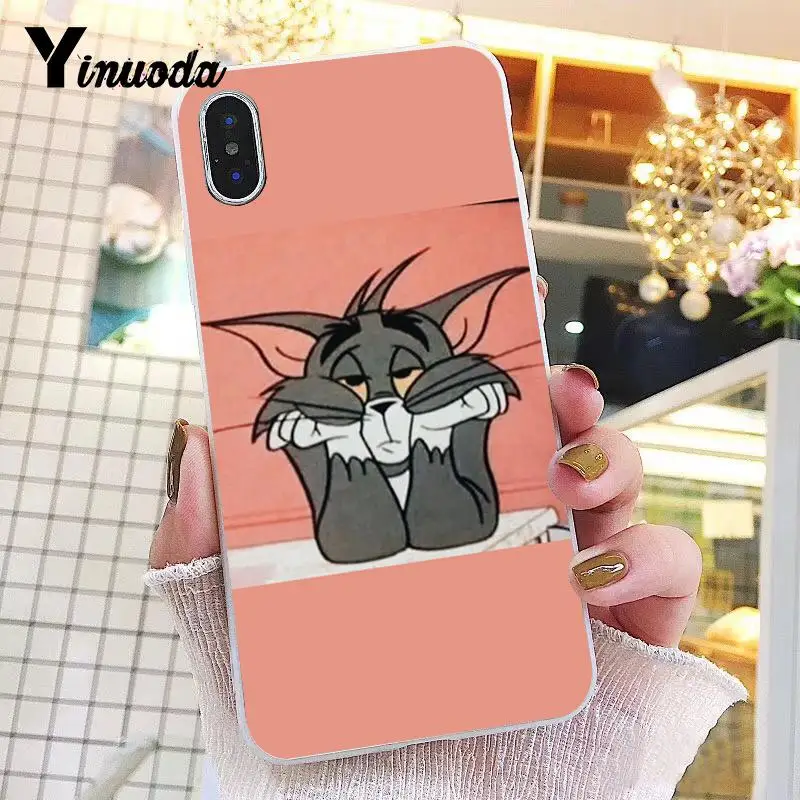 Yinuoda Том и Джерри шаблон мягкий чехол для телефона из ТПУ для iPhone 8 7 6 6S Plus X XS MAX 5 5S SE XR 10 Крышка