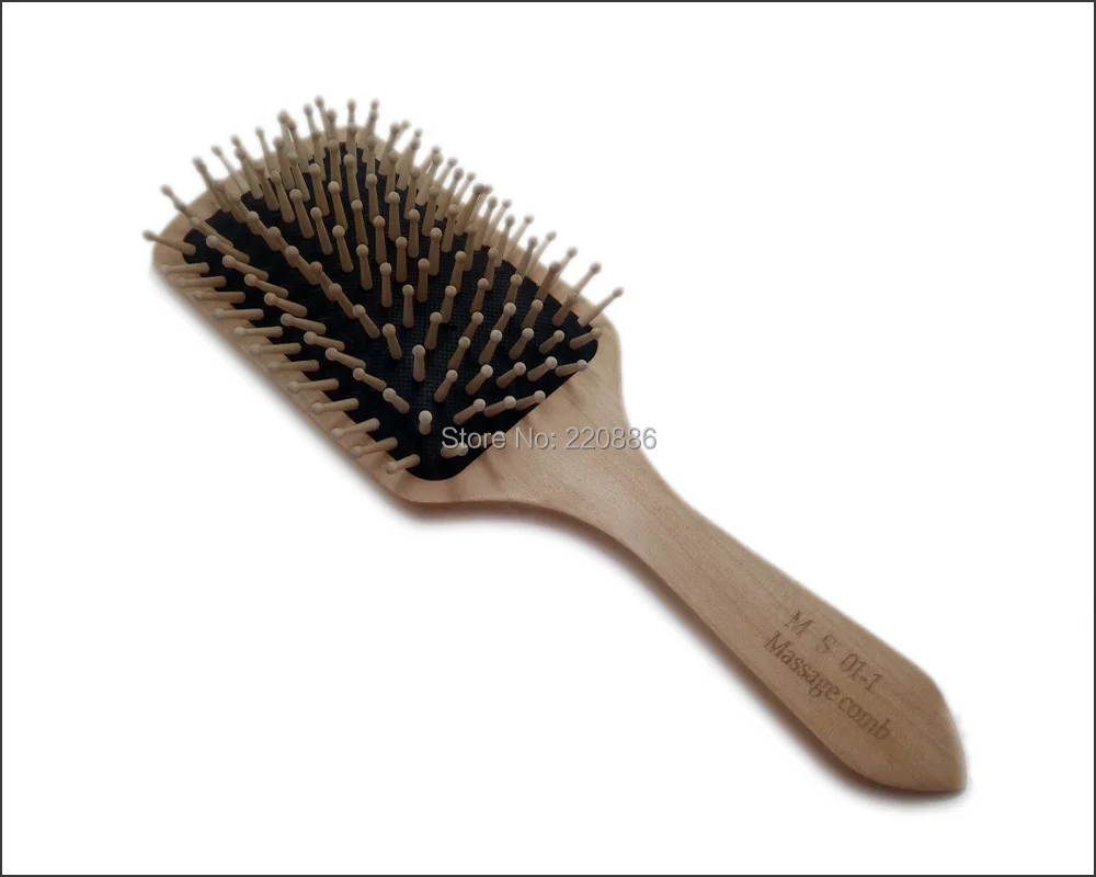 Массаж расческа деревянная щетка весло щетка для волос GIC-HB537 бесплатная доставка