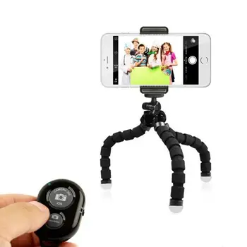 

Mobile Phone Mini Octopus Tripod Bluetooth Remote Control Flexible Tripokd Sponge Monopod for iPhone for Xiaomi Camera Tripod