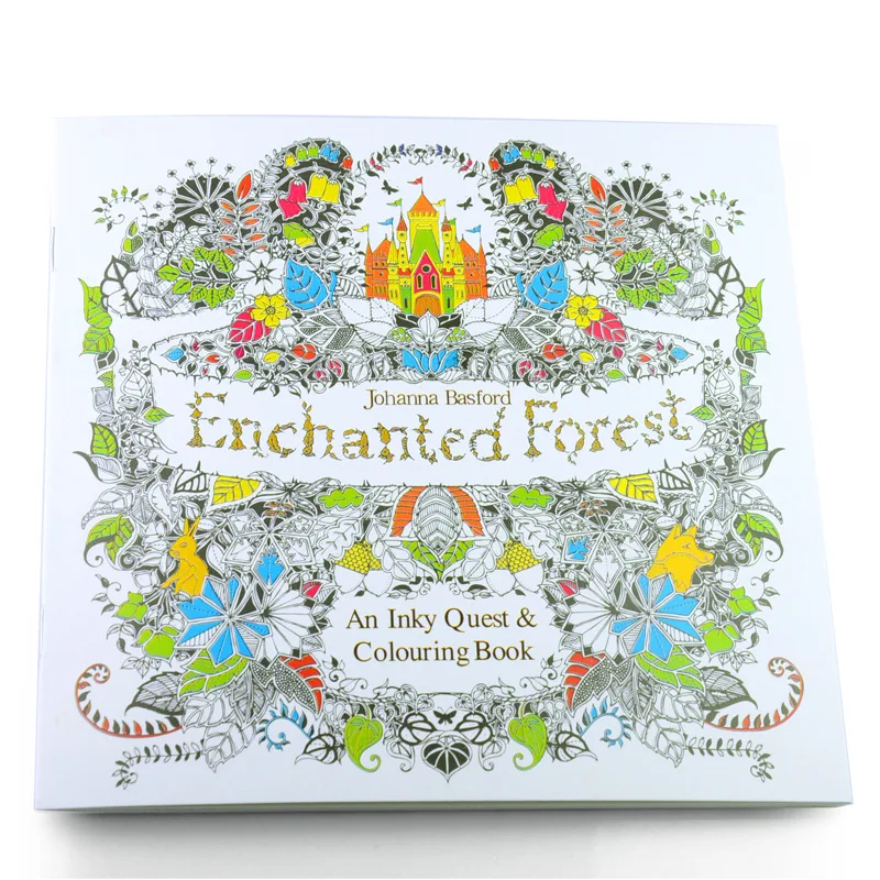 4 pcs  24 Pages Animal Kingdom English Edition Coloring Book for Children Adult Relieve Stress Kill Time Painting Drawing Books 4