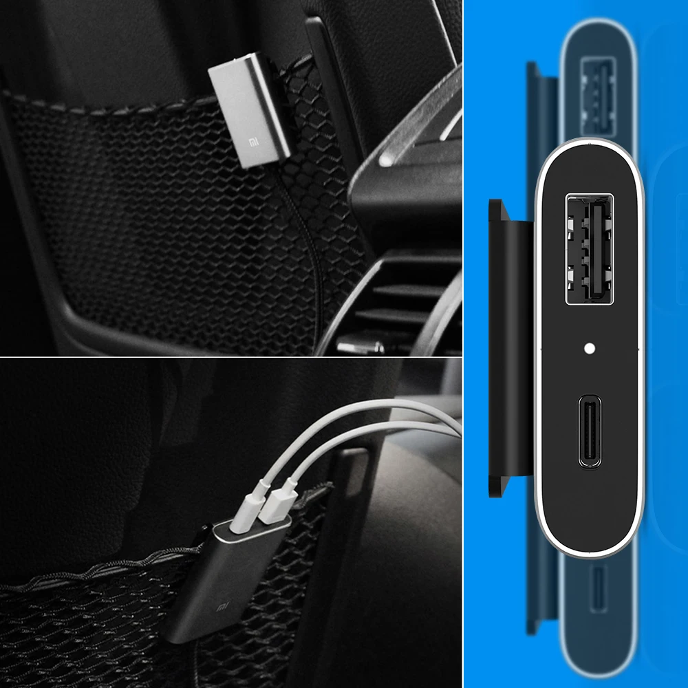 Оригинальное автомобильное зарядное устройство для Xiaomi QC3.0 быстрая версия расширенный набор аксессуаров USB-A USB-C двухпортовый Выход смарт Оригинальное автомобильное зарядное устройство для Xiaomi QC3.0 быстрая версия расширенный набор аксессуаров USB-A USB-C двухпортовый Выход смарт