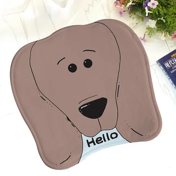 

Hello Dog Shape Doormat Flannel Absorbent Non-slip Floor Mat Door Entrance Decorative Door Mat Bath Mat Cartoon Rug