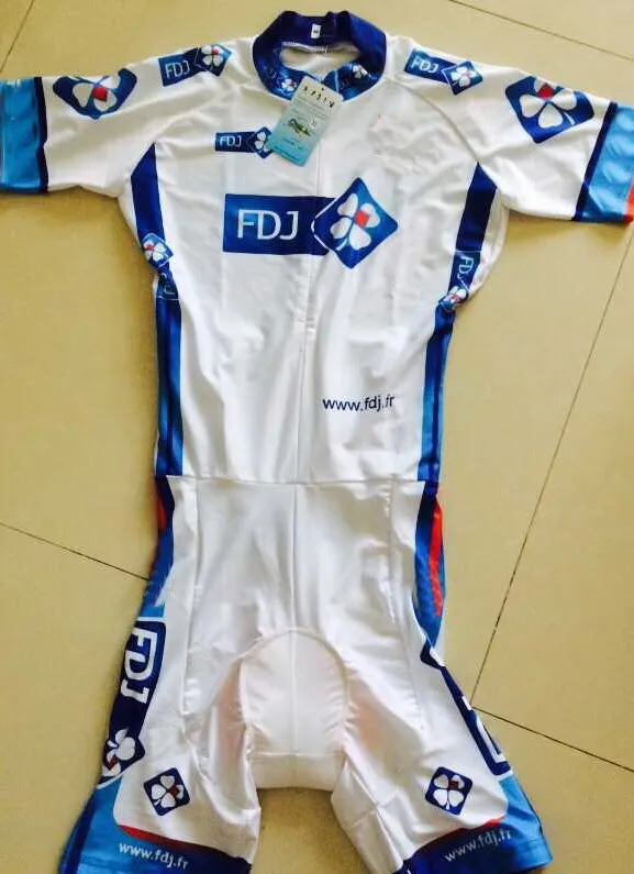 FDJ PRO TEAM, белый облегающий костюм, летний костюм для велоспорта, Джерси, комплекты, MTB, велосипед, одежда для велоспорта, MTB, Майо, Ropa Ciclismo - Цвет: Белый