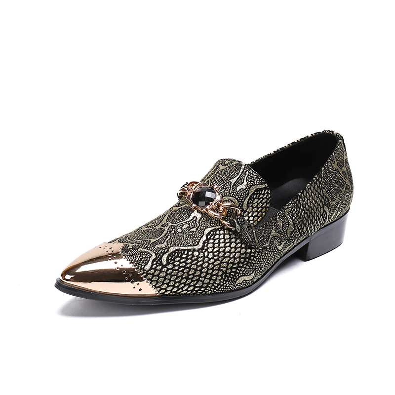 Chaussure Business Sexy Männer Homme Metallketten Spitz Kristall Mit Wohnungen Leder Hochzeit Formelle Creepers Schuhe Aus Echtem Kleidung 8B68r4nq