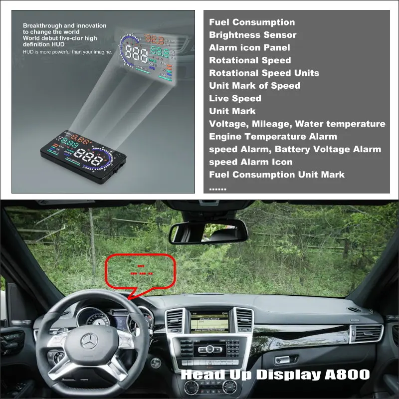 

Liislee Car HUD Head Up Display For Mercedes Benz ML M W164 ML350 ML330 Safe Driving Screen Projector Refkecting Windshield