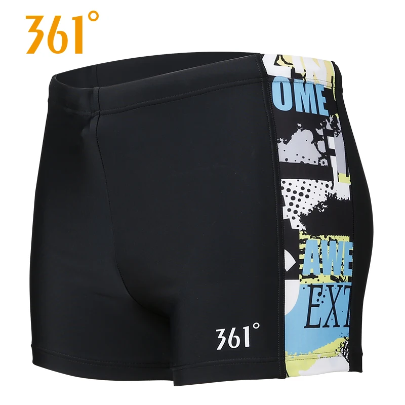 

361 Men's Trunks Professional Swim Trunks Black Breathable Nylon Boxer Trunk Shorts Athletic Sport Swimming Shorts Men Swimwear