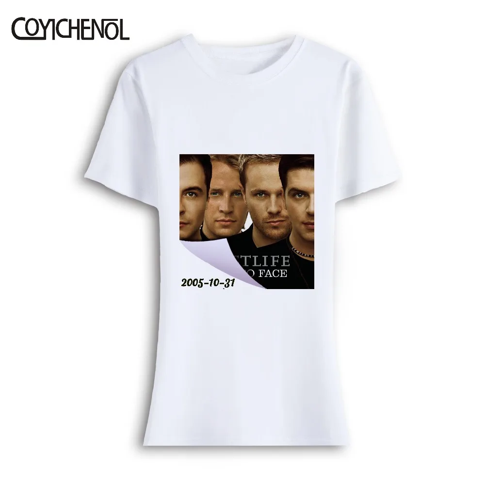 Постер COYICHENOL Westlife на 20 ю годовщину новинка Женский модал круглый вырез тонкая