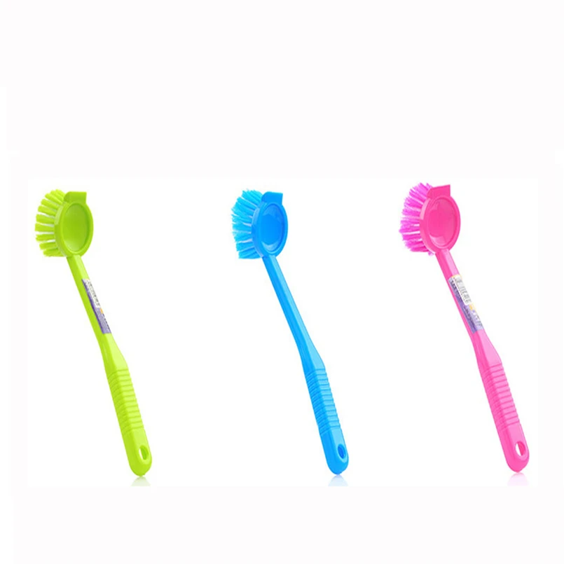 Utensilio de cocina Cepillo de limpieza Cepillo de mango largo puede ser colgado olla Drush lavavajillas hogar Herramientas de limpieza Cepillo de limpieza #4D19