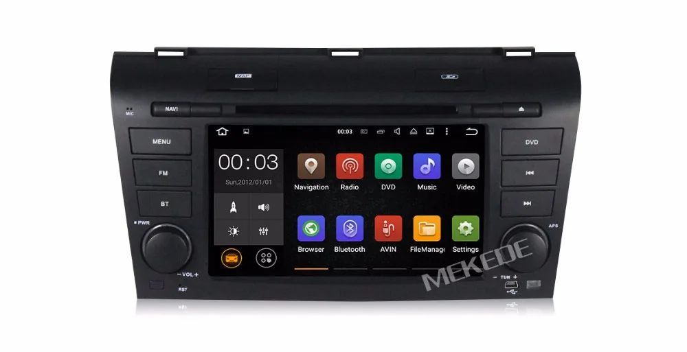 Perfect MEKEDE M518 7inch 2din Quad core pure android 7.1 car radio car gps dvd player for Mazda 3 2003-2009 support google playstore 9