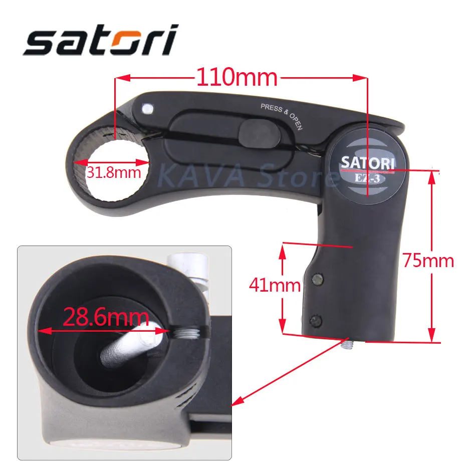 SATORI EZ 3Adjustable возможно увеличить высоту голенища велосипед подъемный 25 4/31 8 мм