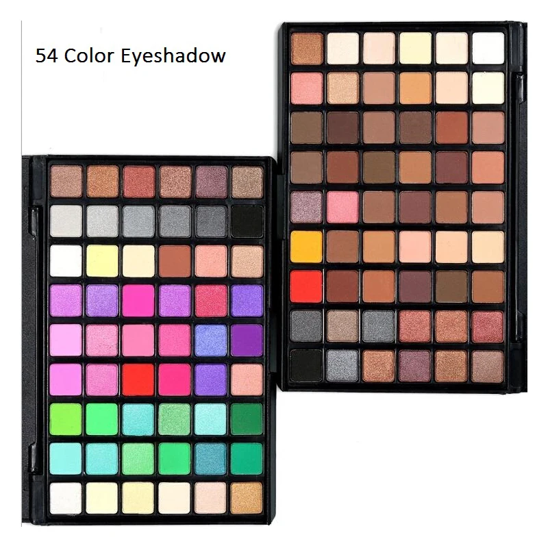 54 Color Eyeshadow Palette Silky Powder Professional Nature Shimmer Make up Pallete Smoky Warm Matte Shining Eye Shadow P1 |